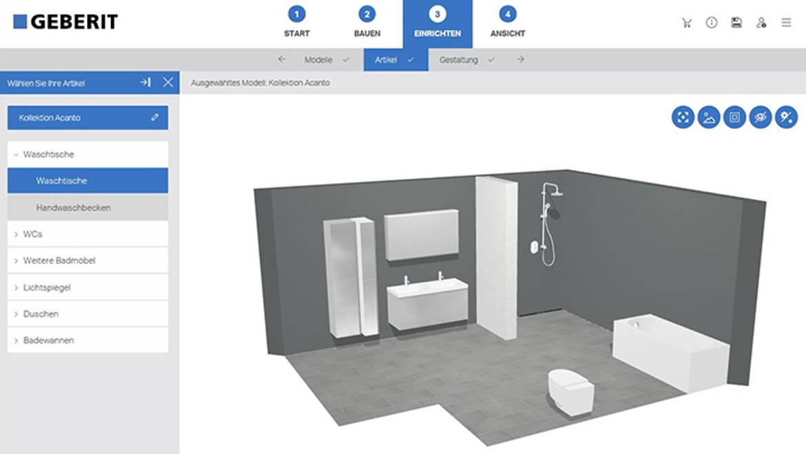 Start 3D-badeværelsesplanlæggeren