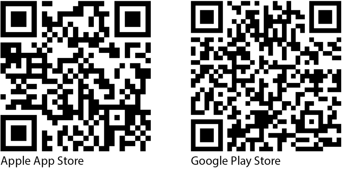 Geberit Control App QR codes for Apple and Android