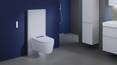 Geberit AquaClean Sela douchetoilet på Monolith cisternemodul Geberit AquaClean Sela douchetoilet på Monolith cisternemodul