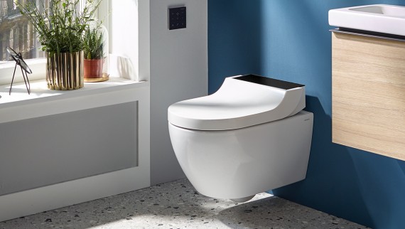 AquaClean Tuma Comfort douchetoilet, sort glas