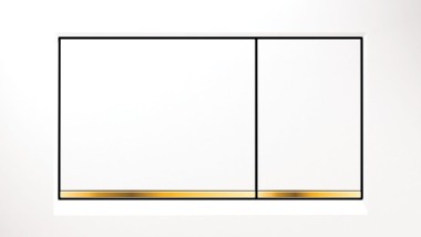 Sigma30 betjeningsplade i hvid med guld Sigma30 betjeningsplade i hvid med guld