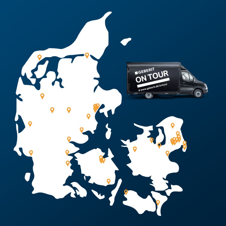 Kort over On Tour Kort over On Tour