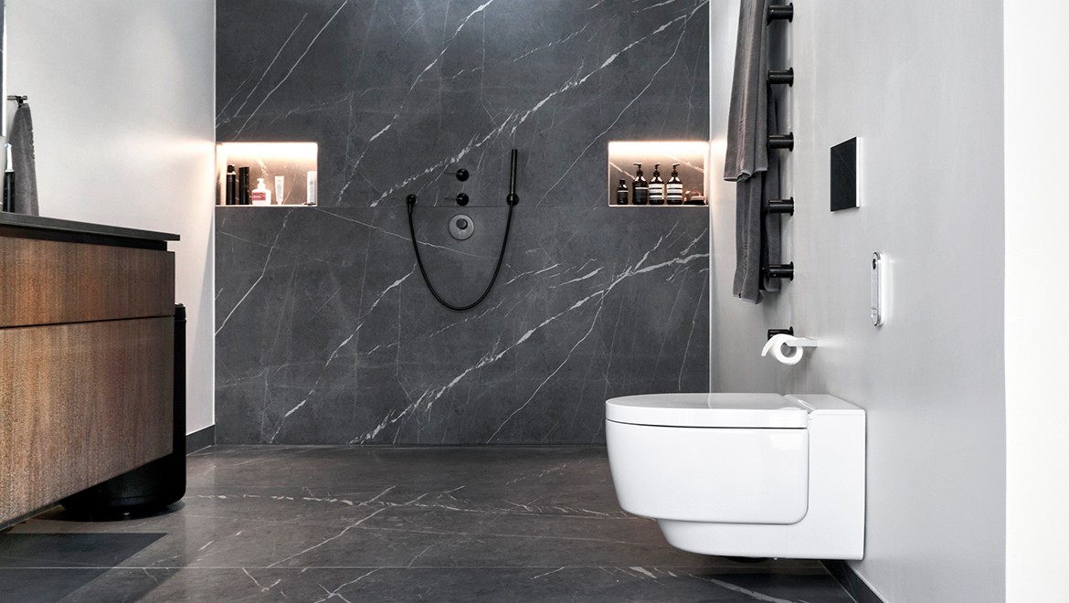 Geberit aquaclean douchetoilet i villa i klampenborg