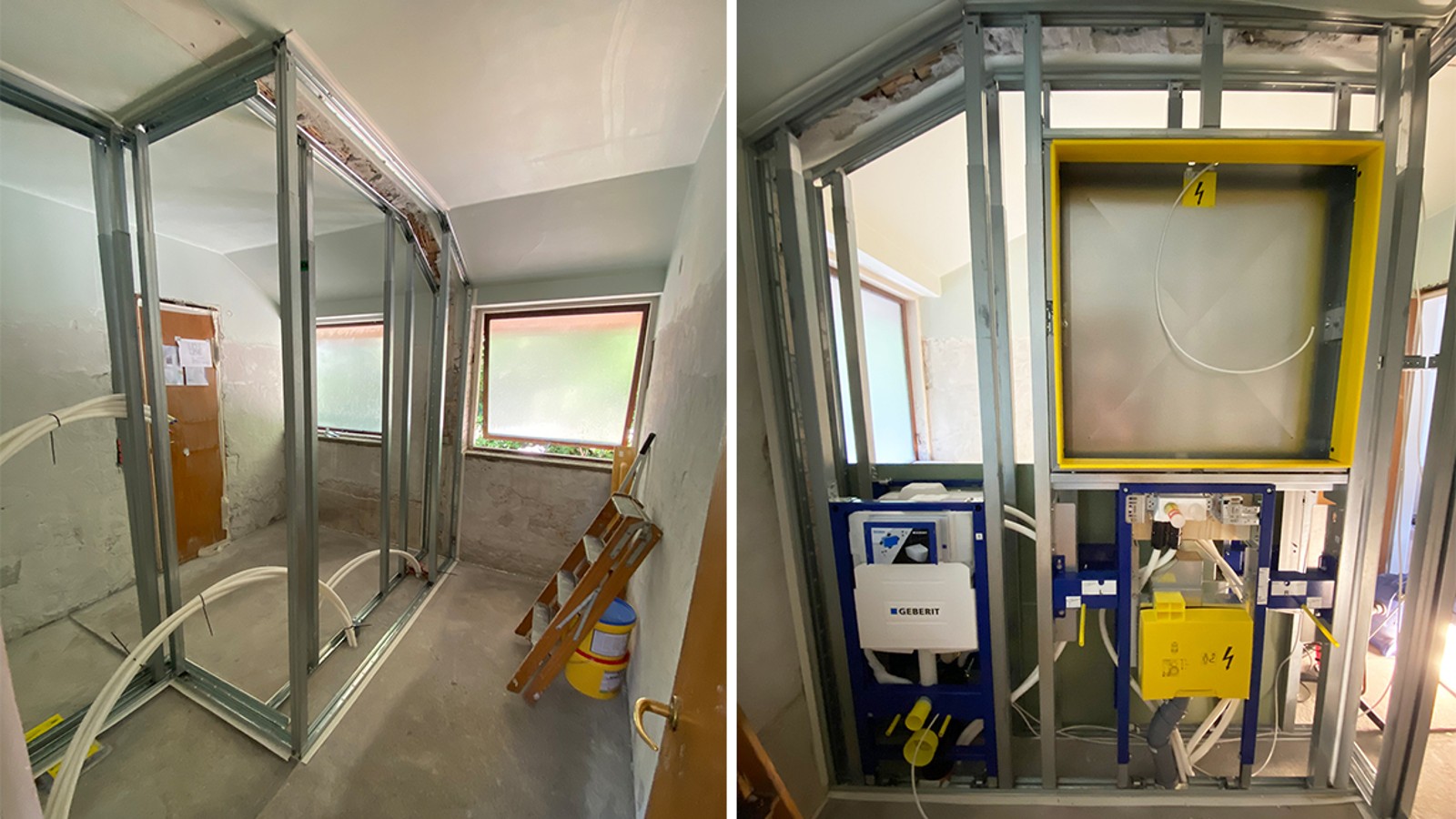 Geberit GIS og Duofix på badeværelse