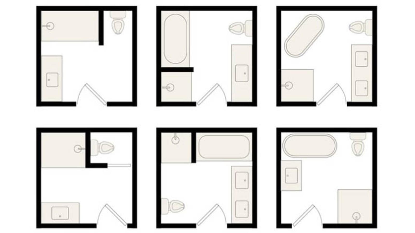 Plantegninger for badeværelser