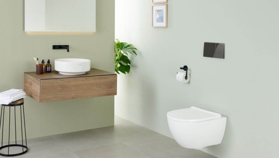 Small bathroom - free hanging solutions Small bathroom - free hanging solutions