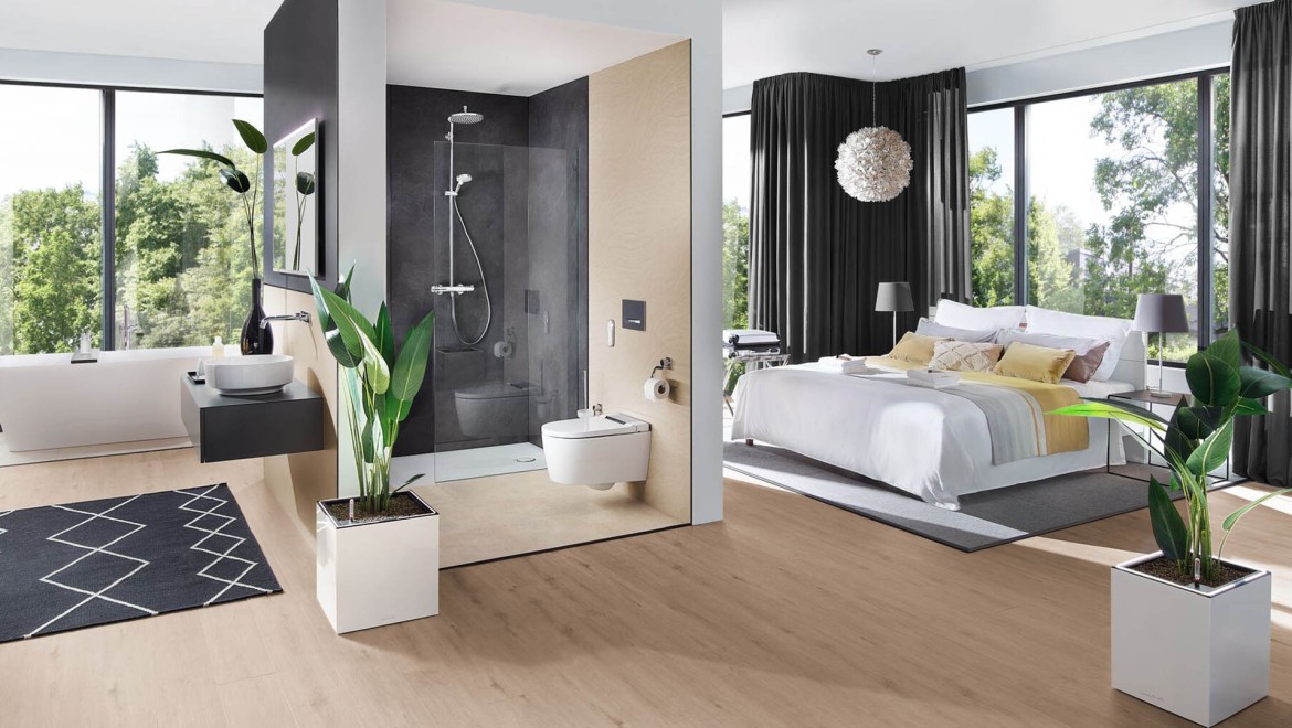 Open hotel style bathroom Open hotel style bathroom