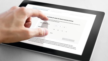 Geberit app på tablet