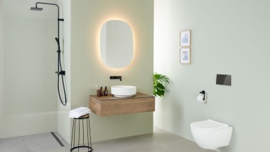 Geberit VariForm håndvask med Geberit Option spejl Geberit VariForm håndvask med Geberit Option spejl