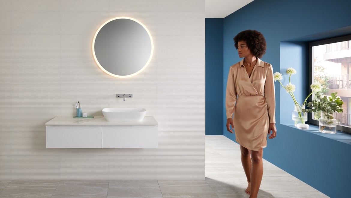 Mix & Match: Geberit ONE bordstående vask med iCon underskab Mix & Match: Geberit ONE bordstående vask med iCon underskab