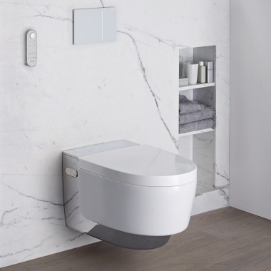 Care-badeværelse med Geberit AquaClean Mera Care-badeværelse med Geberit AquaClean Mera