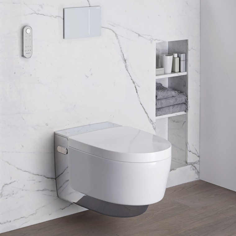 Care-badeværelse med Geberit AquaClean Mera Care-badeværelse med Geberit AquaClean Mera