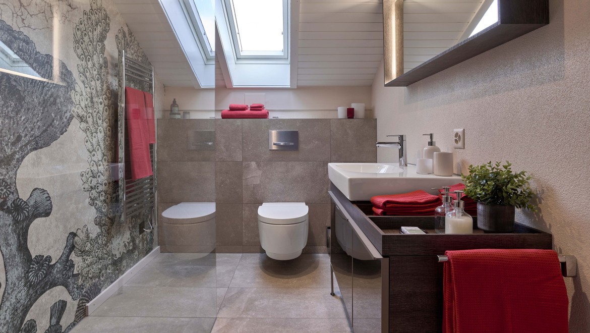 Badeværelset efter renovering Badeværelset efter renovering