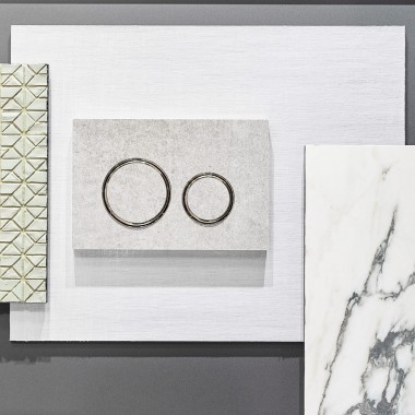 Sigma21 betjeningsplader i beton-look med designringe i krom Sigma21 betjeningsplader i beton-look med designringe i krom