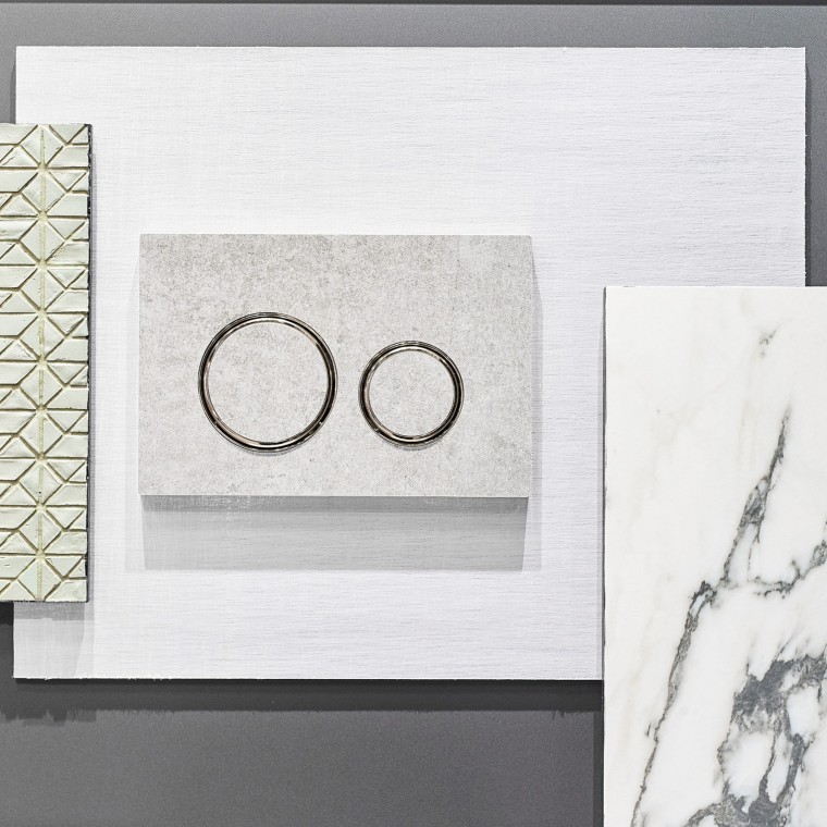 Sigma21 betjeningsplader i beton-look med designringe i krom Sigma21 betjeningsplader i beton-look med designringe i krom