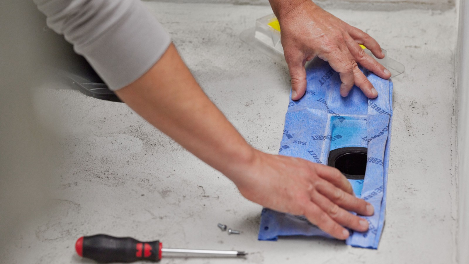 Tætningsmembran på CleanLine bruserende Tætningsmembran på CleanLine bruserende