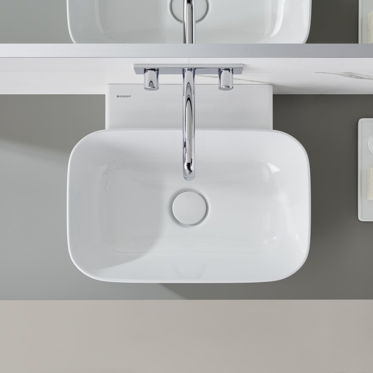 Geberit ONE bordstående håndvask i afrundet design Geberit ONE bordstående håndvask i afrundet design