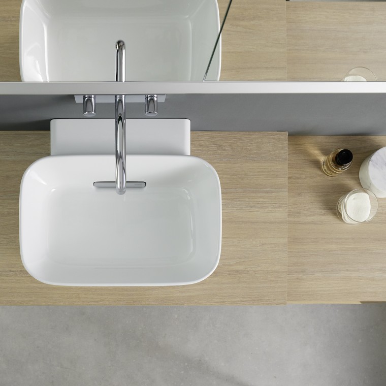 Geberit ONE bordstående håndvask i afrundet design Geberit ONE bordstående håndvask i afrundet design