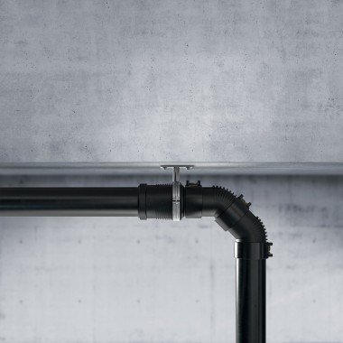 Perfekt skrå – Geberit Silent-db20 fitting til forskydning Perfekt skrå – Geberit Silent-db20 fitting til forskydning