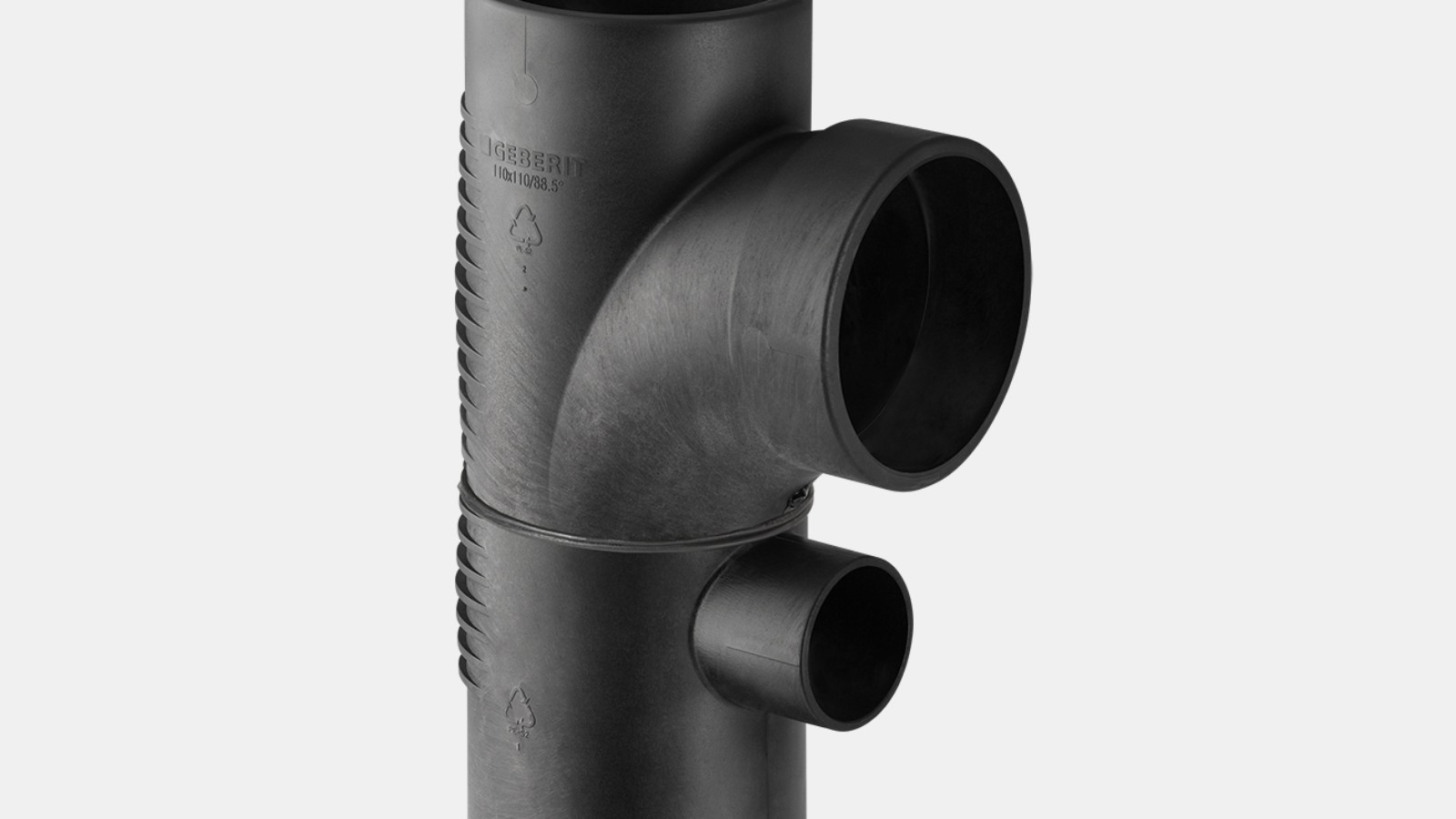 Geberit Silent-db20 kombineret sweptentry grenrør 88,5°