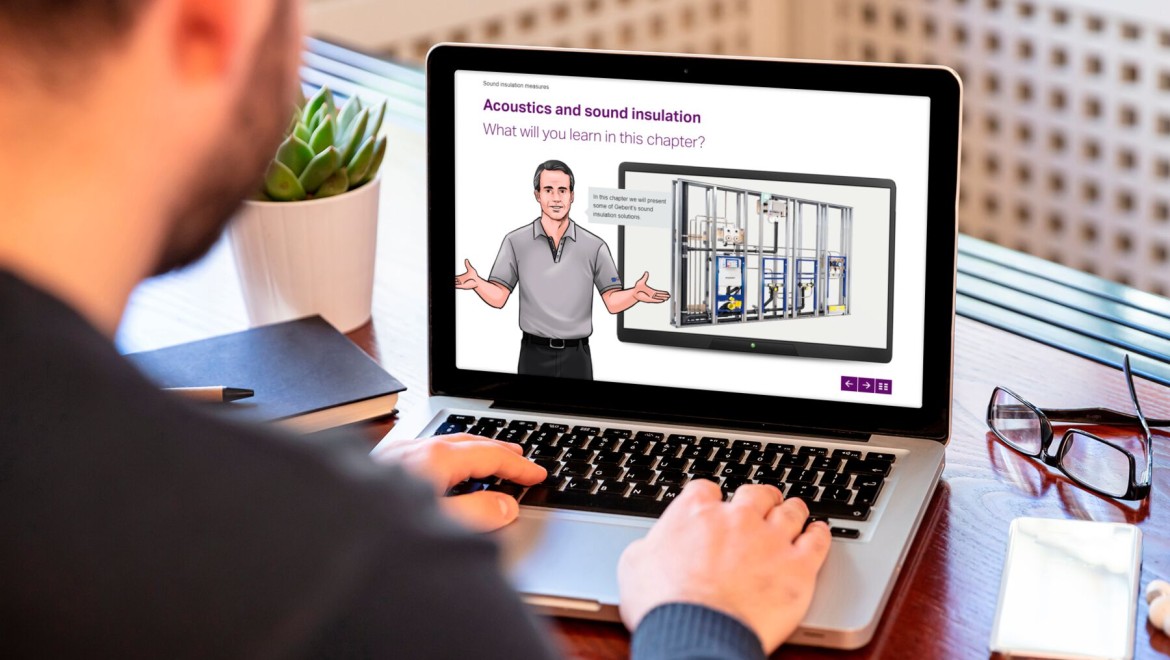 Geberit tilbyder et omfattende udvalg af digitale uddannelseskurser Geberit tilbyder et omfattende udvalg af digitale uddannelseskurser
