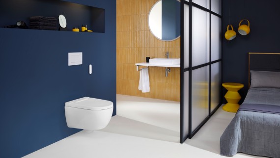 Geberit AquaClean Alba med Sigma30-fjernbetjening