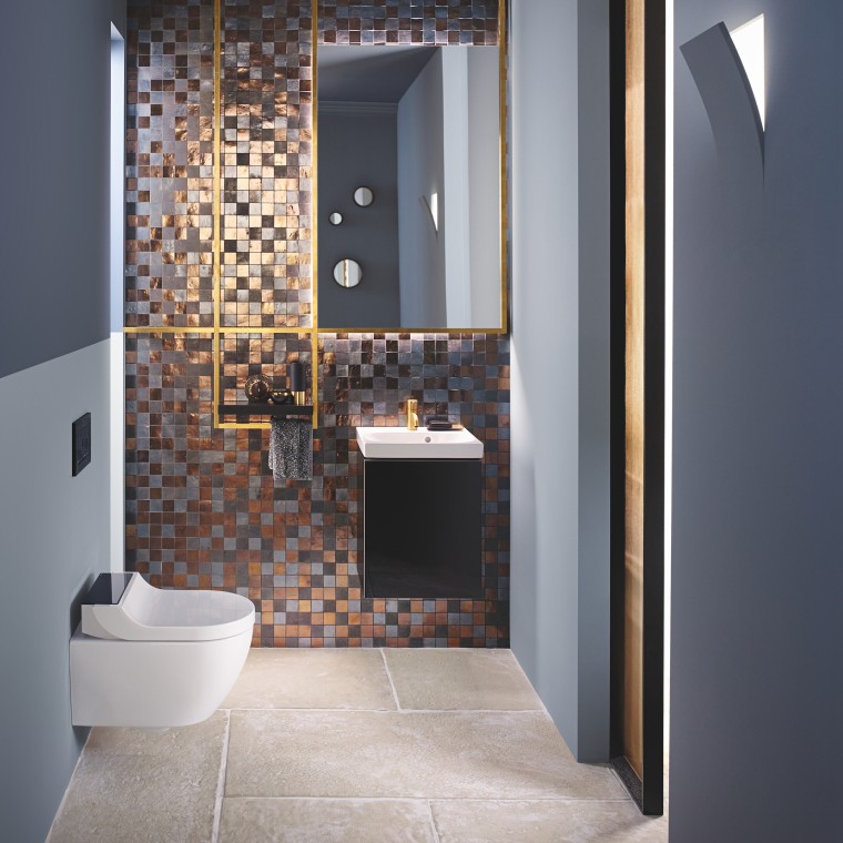 Geberit AquaClean Tuma Comfort-douchetoilet i Geberit Acanto Geberit AquaClean Tuma Comfort-douchetoilet i Geberit Acanto