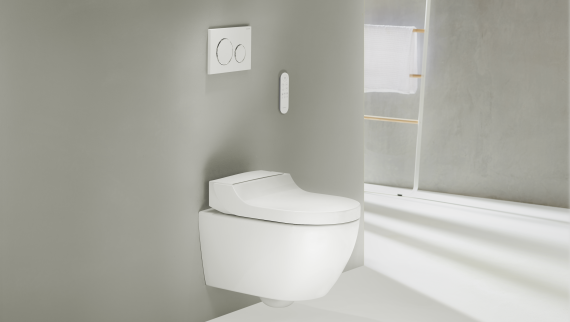 Geberit AquaClean Tuma Comfort med Sigma20-fjernbetjening