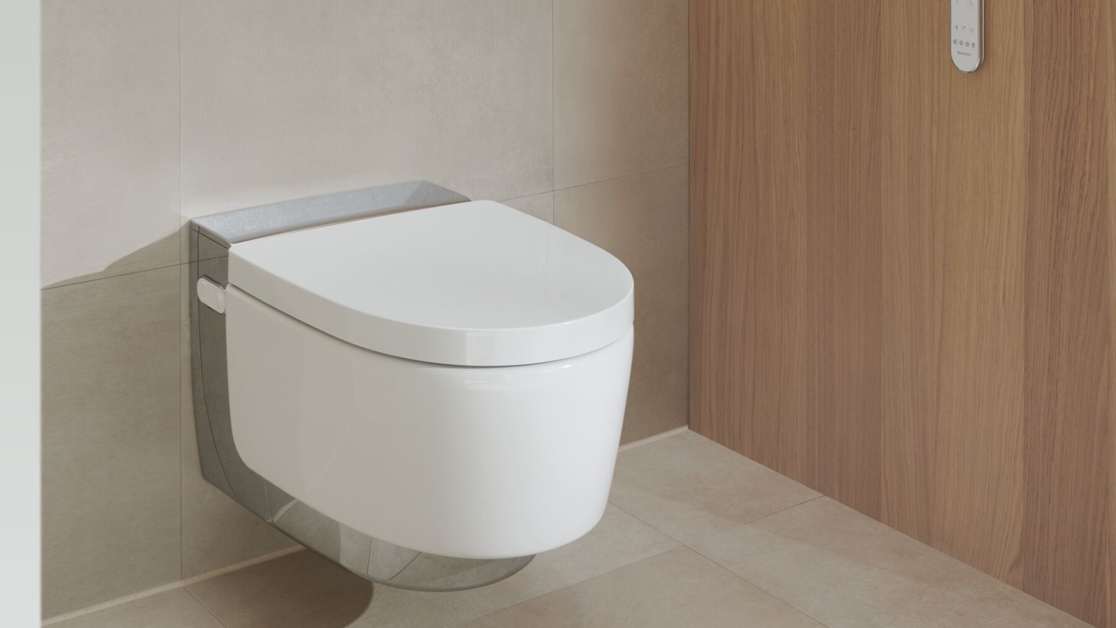 The AquaClean Mera shower toilet gently cleans your intimate area with water.