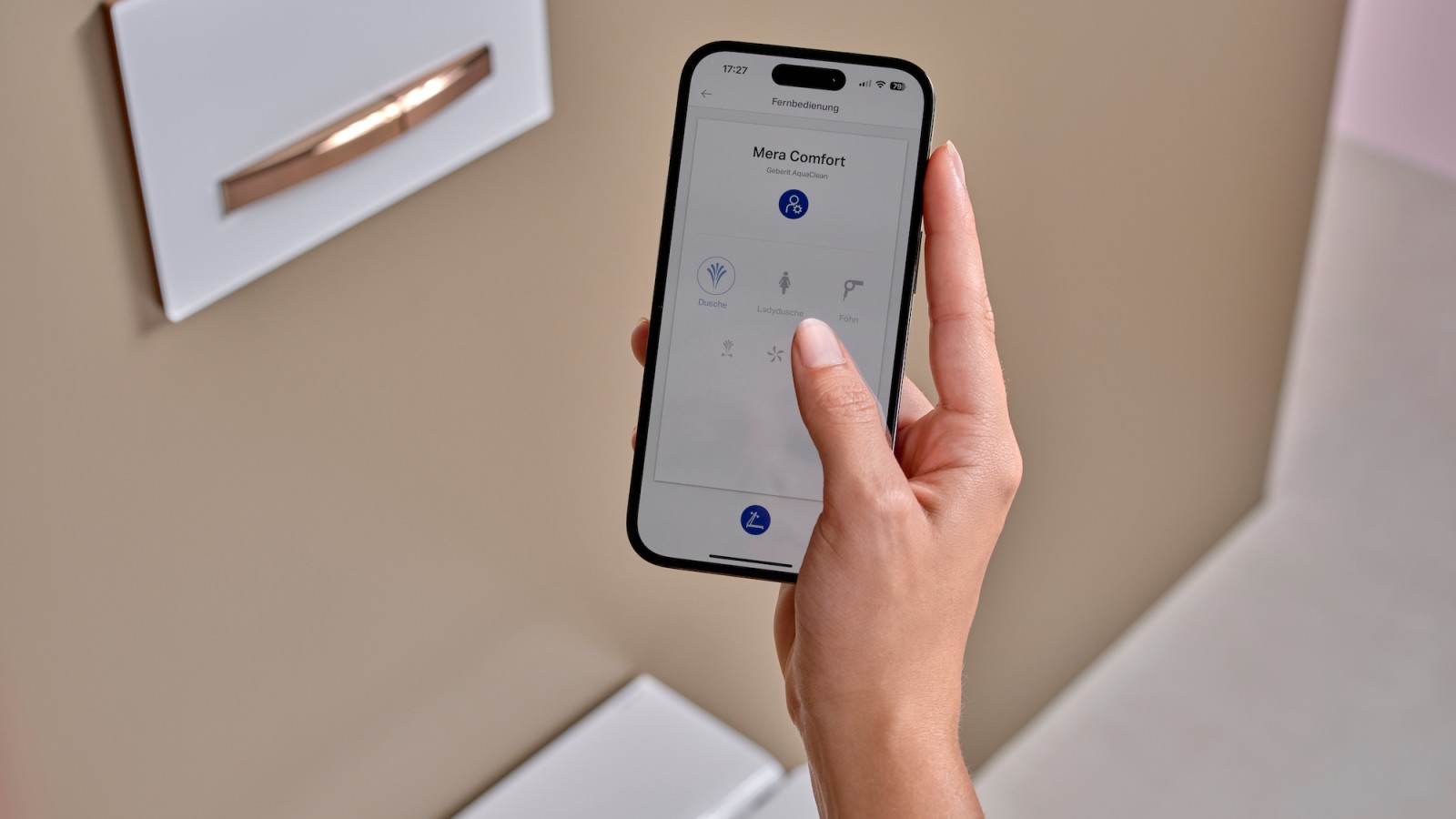 Styr dit AquaClean via Geberit Home app Styr dit AquaClean via Geberit Home app