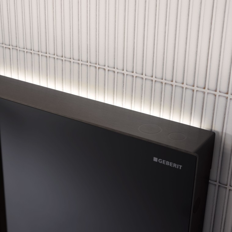 Geberit Monolith Plus i sort med orienteringslys (© Geberit) Geberit Monolith Plus i sort med orienteringslys (© Geberit)