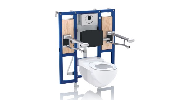 Barrierefrit toilet med et Geberit Duofix installationselement