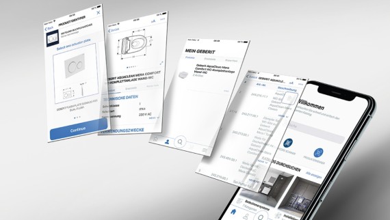 Identificer indbygningscisterner med Geberit Pro-appen og bestil de passende reservedele på ingen tid. Identificer indbygningscisterner med Geberit Pro-appen og bestil de passende reservedele på ingen tid.