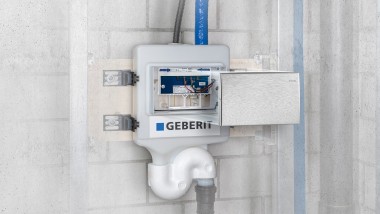 Geberit HS30 hygiejneskyl kan installeres i enden af et rør (© Geberit)