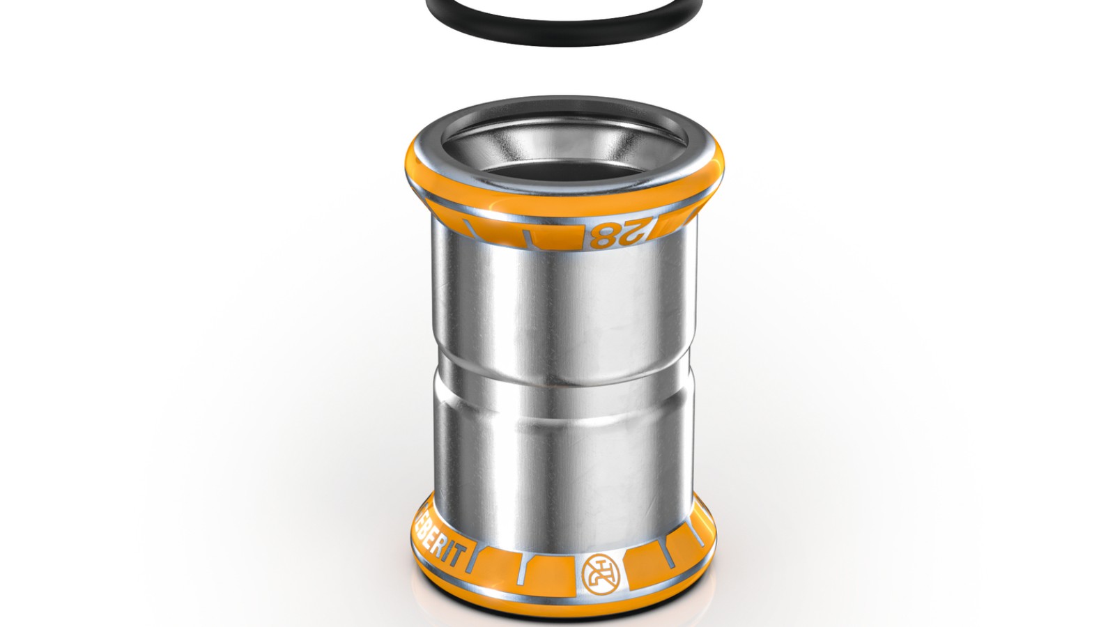 Geberit Mapress Therm-fitting med orange presseindikator