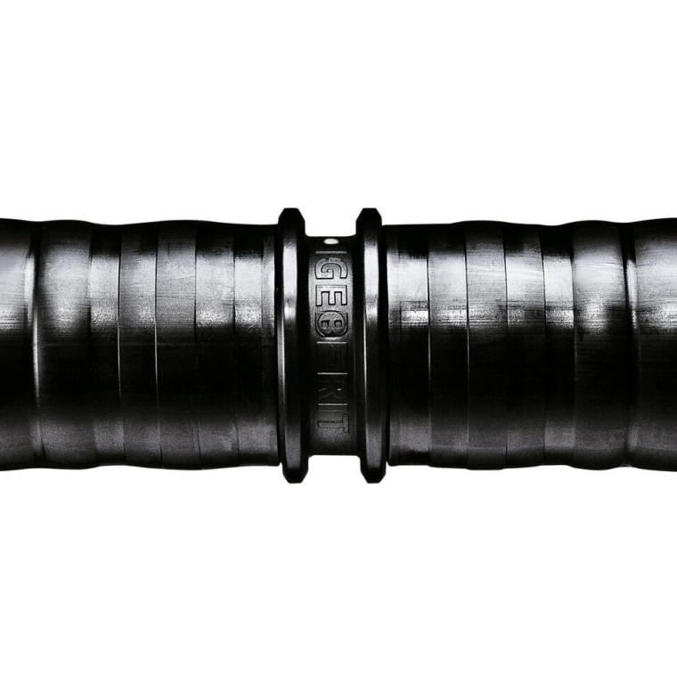 Geberit Mepla systemrør og fitting efter pres. Punktet, hvor der ikke er nogen vej tilbage.