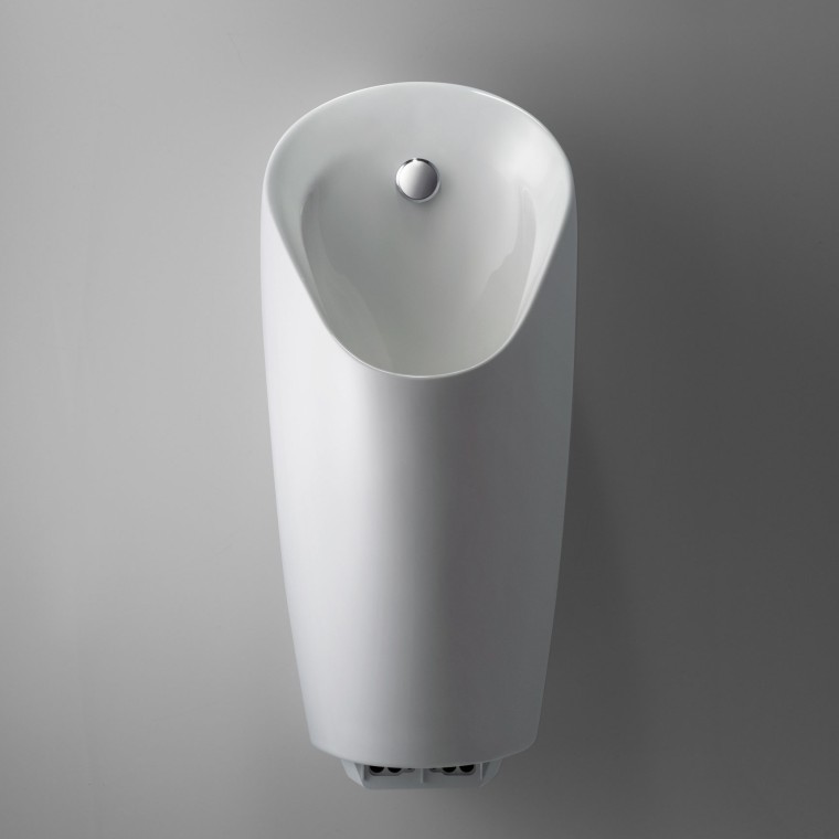 Den slanke og kompakte Geberit Preda porcelænelement med integreret urinalstyring Den slanke og kompakte Geberit Preda porcelænelement med integreret urinalstyring