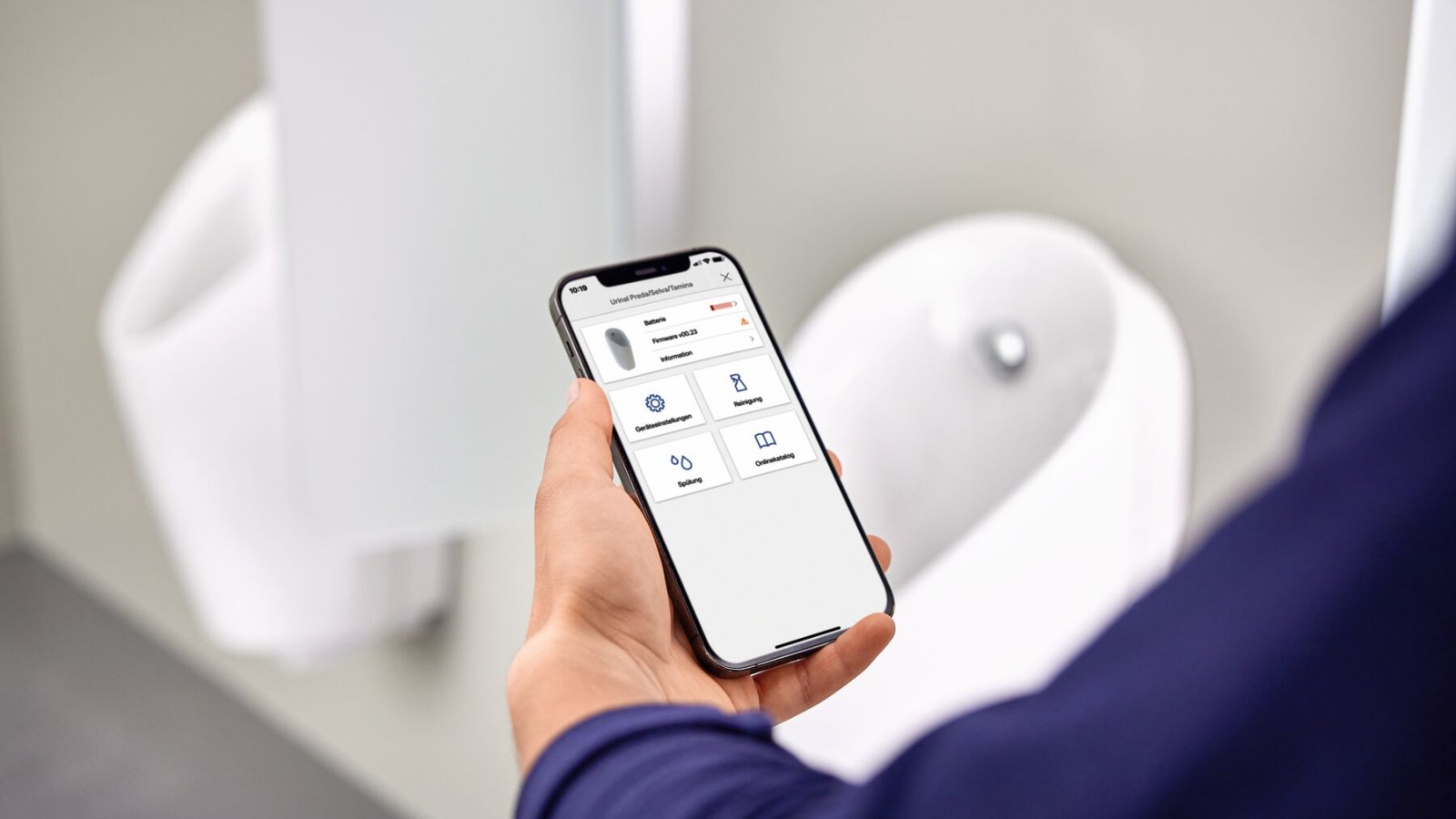 Geberit urinaler kan let styres med Geberit Control app Geberit urinaler kan let styres med Geberit Control app