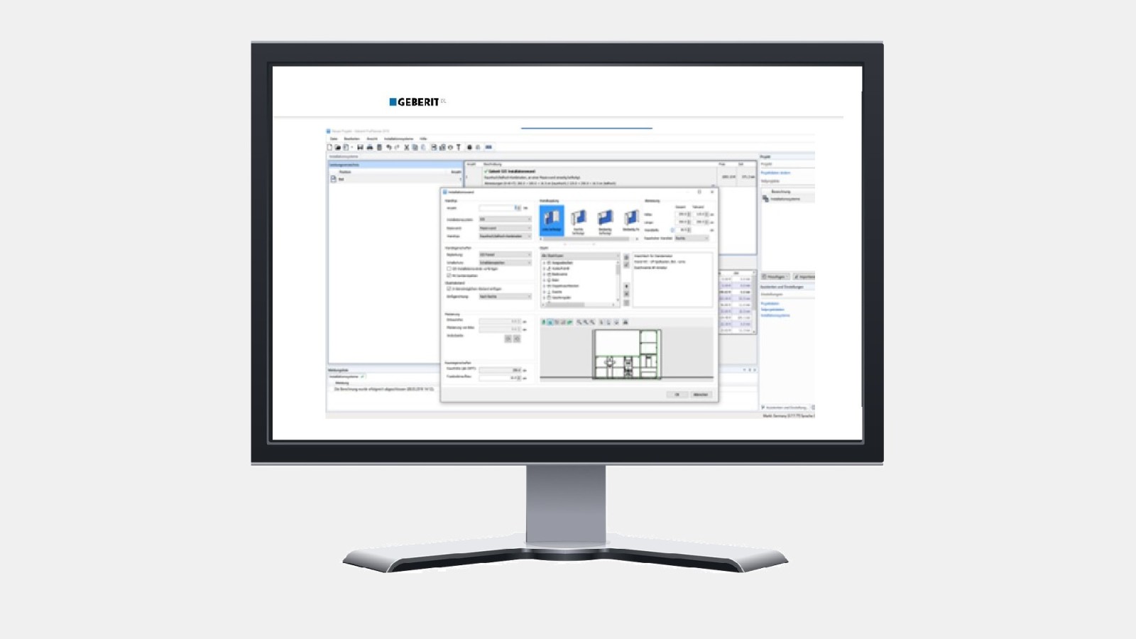 Geberit tilbyder en bred vifte af digitale planlægningsværktøjer til fagfolk, såsom Geberit ProPlanner