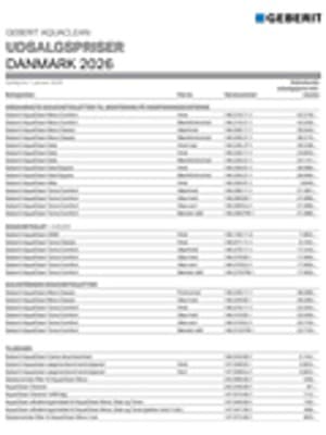 Geberit AquaClean prisliste 2026 Geberit AquaClean prisliste 2026