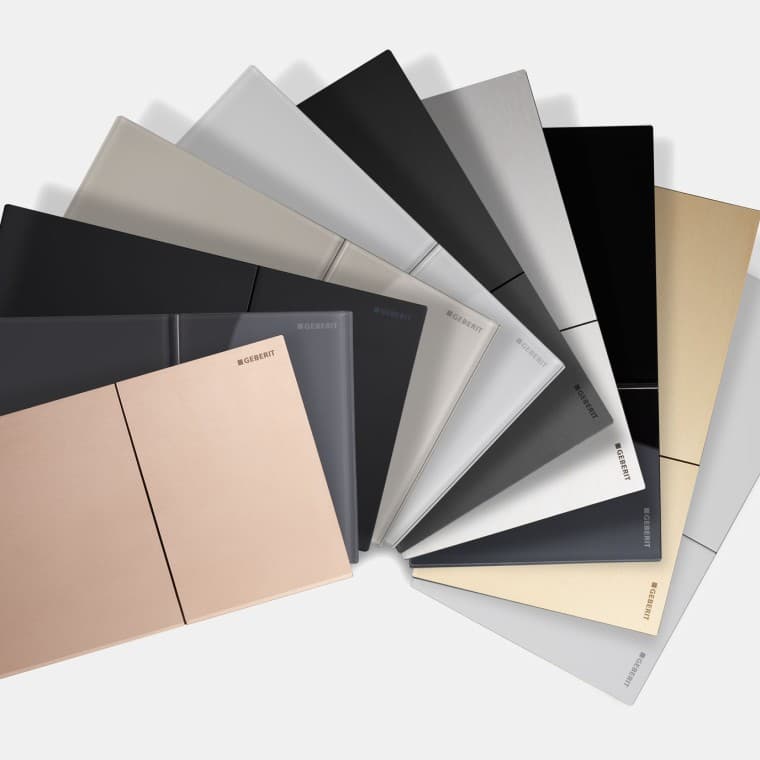 Geberit Sigma70 i forskellige materialer og farver Geberit Sigma70 i forskellige materialer og farver