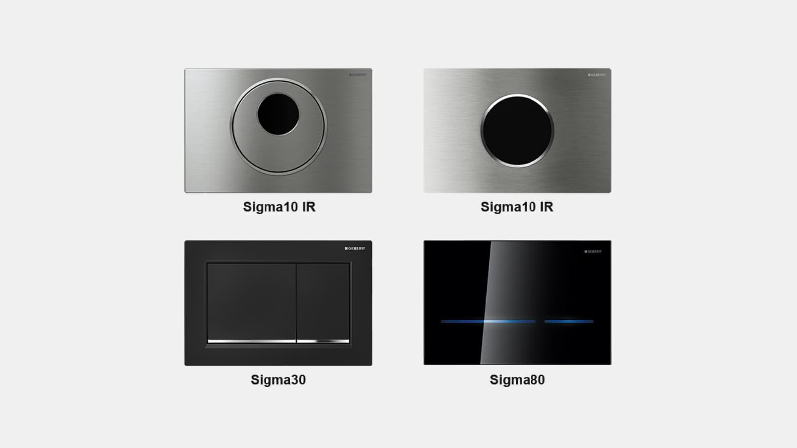 Infrarøde og mekaniske Geberit betjeningsplader Infrarøde og mekaniske Geberit betjeningsplader