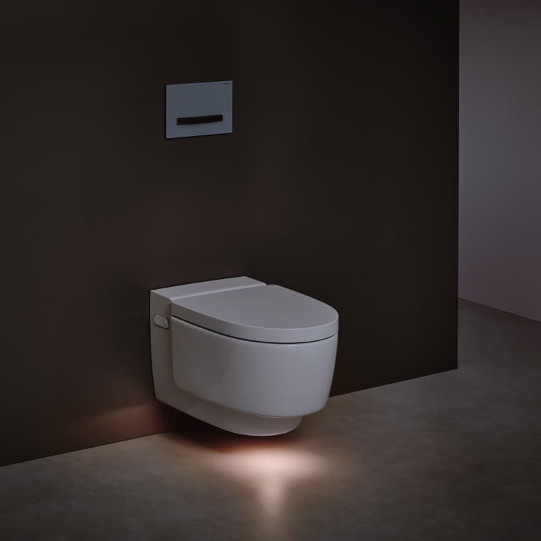 Geberit AquaClean Mera Comfort douchtoilet med orienteringslys Geberit AquaClean Mera Comfort douchtoilet med orienteringslys