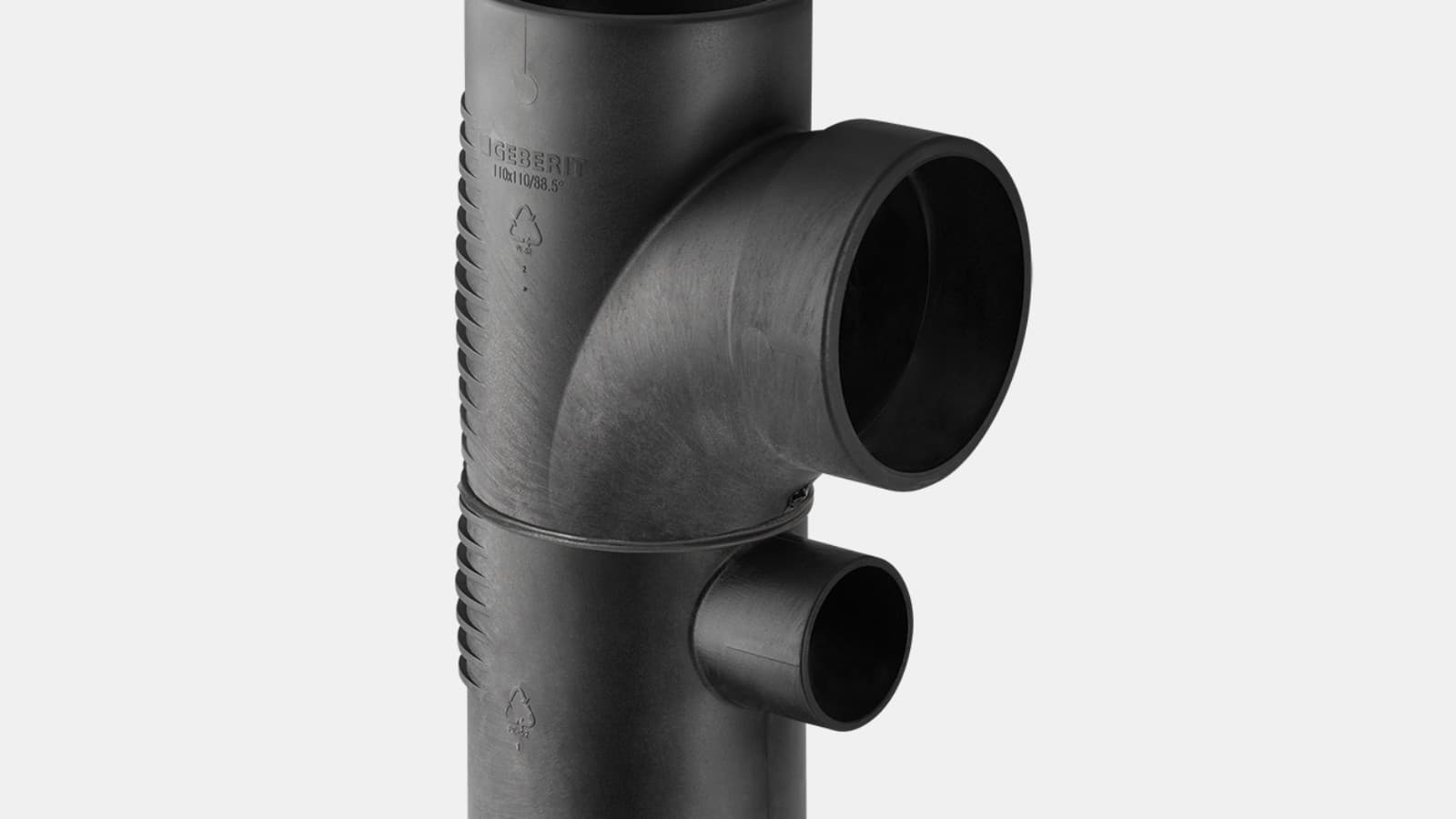 Geberit Silent-db20 kombineret sweptentry grenrør 88,5° Geberit Silent-db20 kombineret sweptentry grenrør 88,5°