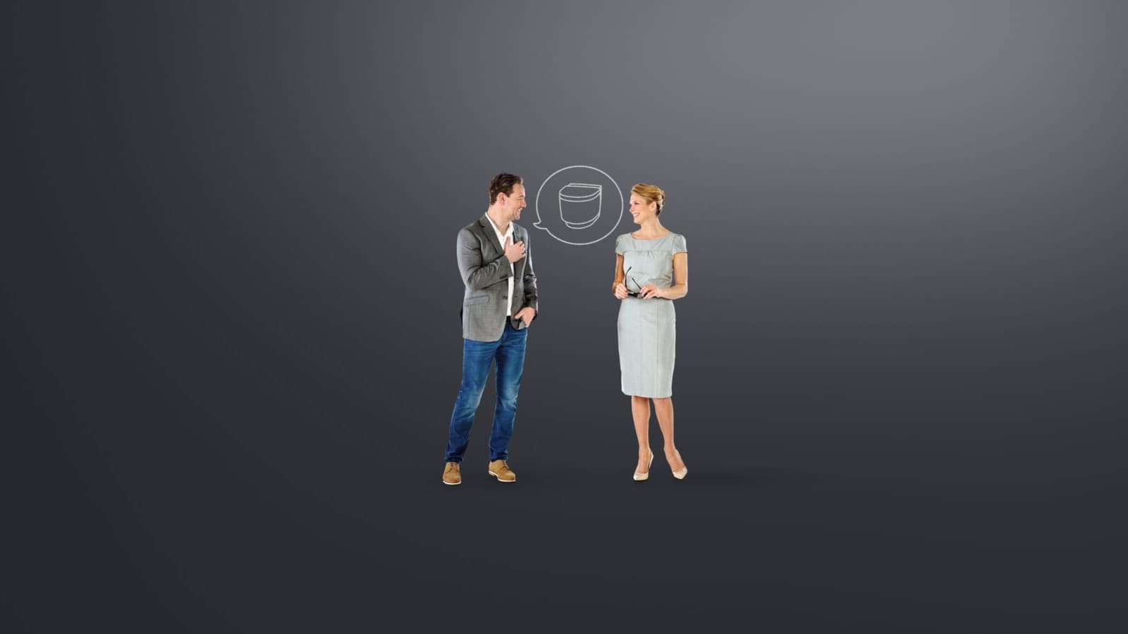 Mand og kvinde der taler sammen Mand og kvinde der taler sammen