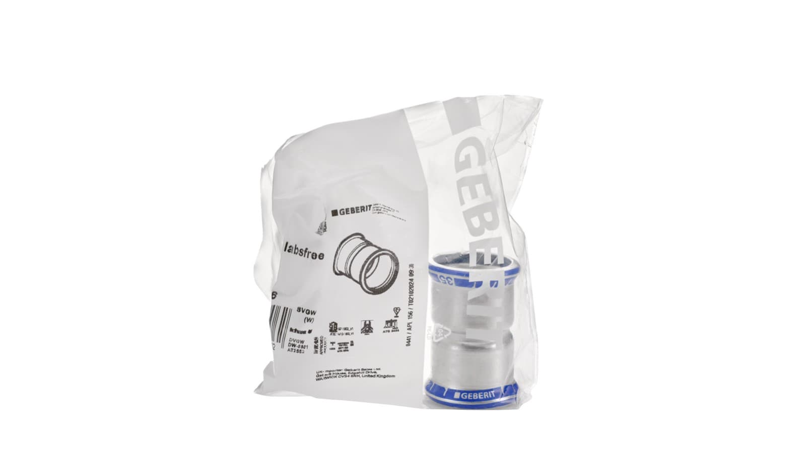 Geberit Mapress Rustfrit pressfittings LABS-fri leveres individuelt pakket
