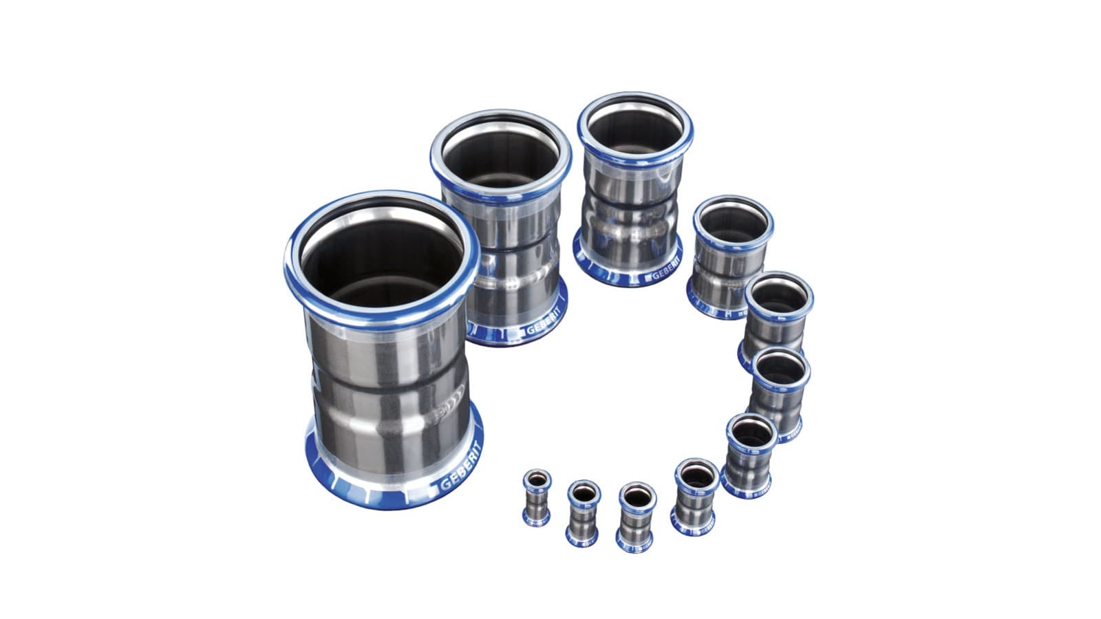 Dimensioner på Geberit Mapress Rustfrit pressfittings