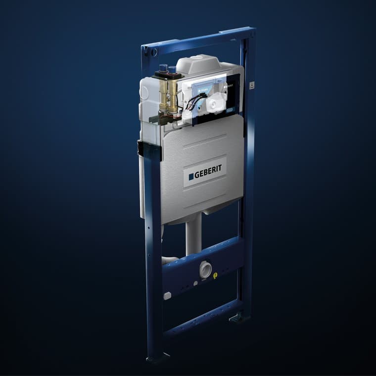 Geberit Sigma indbygningscisterne med integreret hygiejneskylning. Geberit Sigma indbygningscisterne med integreret hygiejneskylning.